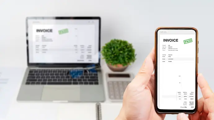 image for invoice on mobile and desktop